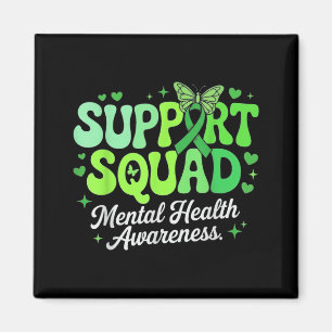 Steunteam Mental Health Awareness Groene Lint Magneet