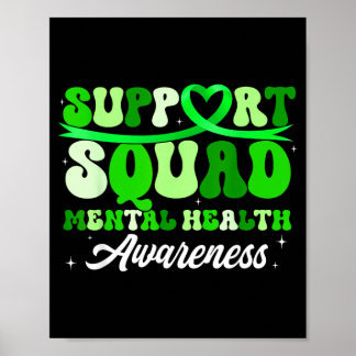 Steunteam Mental Health Awareness Groene Lint Poster