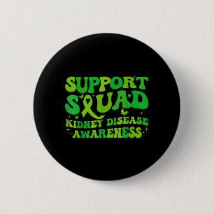 Steunteam Nierziekte Bewustzijn CKD Groen Ronde Button 5,7 Cm