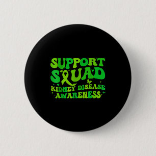 Steunteam nierziekte bewustzijn ckd groen ronde button 5,7 cm