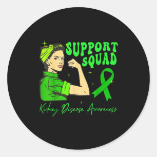 Steunteam nierziekte bewustzijn ronde sticker