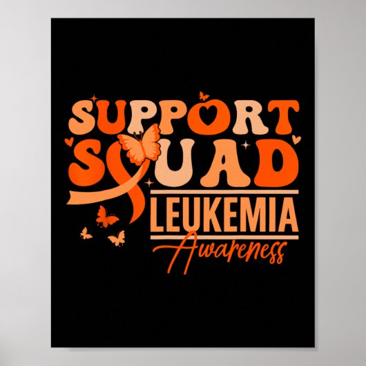Steunteam Oranje Lint Leukemie Bloedkanker  Poster (Voorkant)