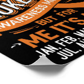 Steunteam Oranje Lint Leukemie Bloedkanker  Poster (Hoek)