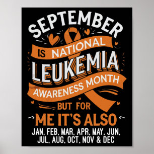 Steunteam Oranje Lint Leukemie Bloedkanker  Poster