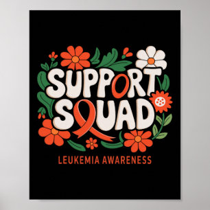 Steunteam Oranje Lint Leukemie Bloedkanker  Poster