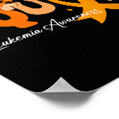 Steunteam Oranje Lint Leukemie Bloedkanker  Poster (Hoek)