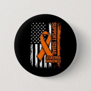 Steunteam Oranje Lint Leukemie Bloedkanker Ronde Button 5,7 Cm