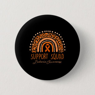 Steunteam Oranje Lint Leukemie Bloedkanker  Ronde Button 5,7 Cm