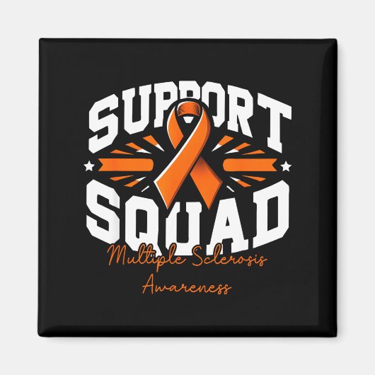 Steunteam Oranje Lint Multiple Sclerose Awa Magneet (Voorkant)