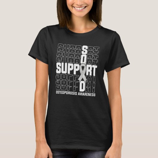 Steunteam Osteoporose Bewustzijn T-shirt (Voorkant)