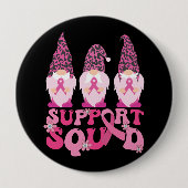 Steunteam Pink Lint Borstkanker Kabouters Ronde Button 4,0 Cm (Voorkant)