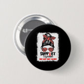 Steunteam rommelige knot rode krijger bloedkanker ronde button 5,7 cm (Voorkant /achterkant)