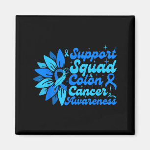 Steunteam Sunflower Colon Blauw Kanker Magneet