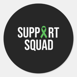 Steunteam voor bewustzijn van geestelijke gezondhe ronde sticker