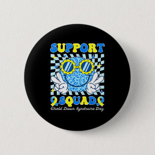 Steunteam wereld downsyndroom bewustzijn kinderen ronde button 5,7 cm