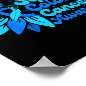 Steunteam zonnebloem darmkanker blauwe kanker poster (Hoek)