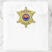 Steunwetshandhavingssticker (wht-large) ronde sticker (Tas)