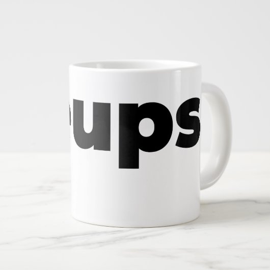 Steups Mug - Black Grote Koffiekop (Voorkant rechts)
