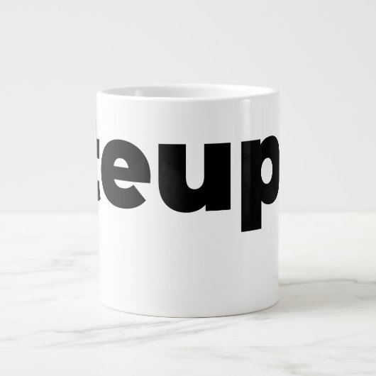Steups Mug - Black Grote Koffiekop (Voorkant)