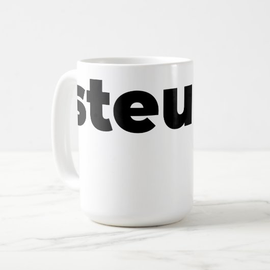 Steups Mug - Black Koffiemok (Voorkant links)