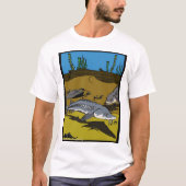 STEUR KLEURPLAAT & SCHUBBEN - basis t-shirt (Voorkant)