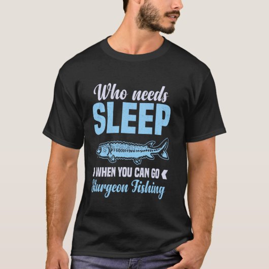 Steur Speer Staaf en Haspel Combo Steur Vis T-shirt (Voorkant)