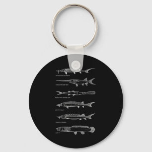 Steuren Paddle Fish Bowfin Vis Grafiek Beste Visse Sleutelhanger