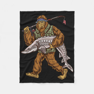 Steurvissen Bigfoot Vissers  Fleece Deken