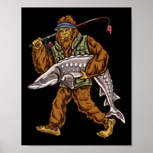 Steurvissen Bigfoot Vissers Poster
