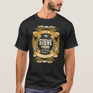 STEVE Achternaam, STEVE familienaam wapenschild T-shirt