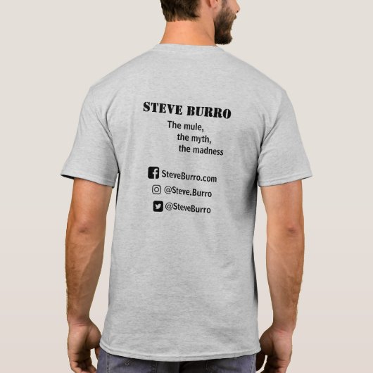 Steve Burro Mannen T-Shirt (Achterkant)