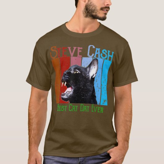 Steve Cash beste kattevader ooit T-shirt (Voorkant)