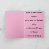 Steve de tabby kat twee paar ondergoed  kaart (Binnen)