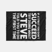 Steve Gift Name D Birthday Funny Christ  Fleece Deken (Voorkant (Horizontaal))