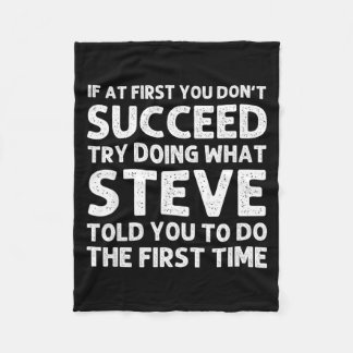 Steve Gift Name D Birthday Funny Christ  Fleece Deken