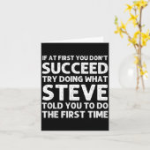 Steve Gift Name D Birthday Funny Christ  Kaart (Gele Bloem)