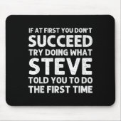 Steve Gift Name D Birthday Funny Christ  Muismat (Voorkant)