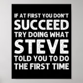 Steve Gift Name D Birthday Funny Christ  Poster (Voorkant)