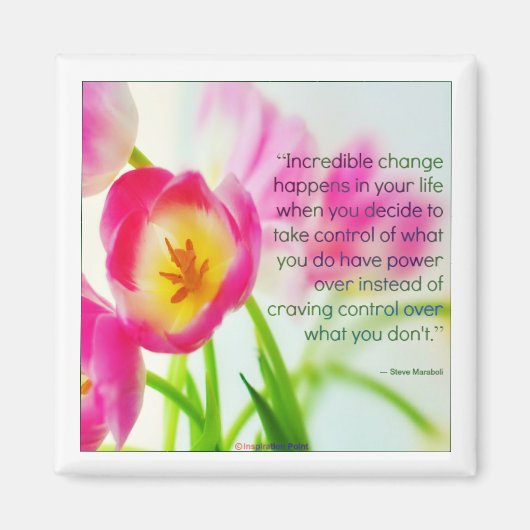 Steve Maraboli citaat over "Verandering" Magneet (Voorkant)