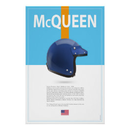 Steve McQueen Helmet Perfect Poster