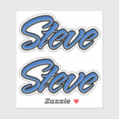 Steve Name blue Aufkleber Sticker Stickerset (Vel)
