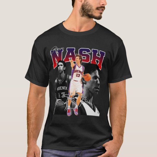 Steve Nash Phoeni Basketball Legend MVP Signature T-shirt (Voorkant)