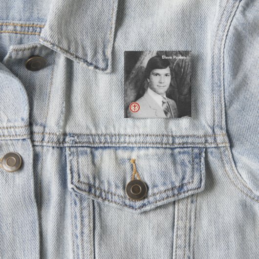 Steve Pavlich Vierkante Button 5,1 Cm (In situ)