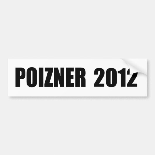 STEVE POIZNER BUMPERSTICKER (Voorkant)
