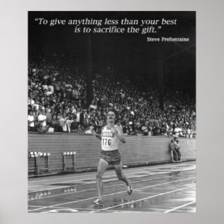 Steve Prefontaine citaat Poster