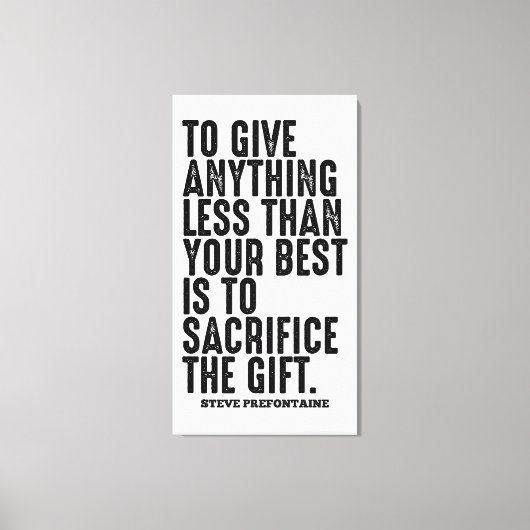 Steve Prefontaine Quote Canvas Afdruk (Voorkant)