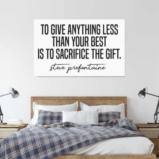 Steve Prefontaine Quote Canvas Afdruk (Insitu (Slaapkamer))