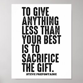 Steve Prefontaine Quote Poster