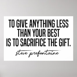 Steve Prefontaine Quote Poster
