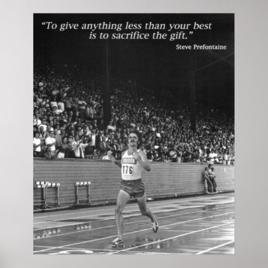 Steve Prefontaine Quote Poster (Voorkant)